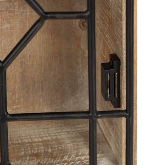 Kate and Laurel Megara Decorative Farmhouse Chic Wall Mounted Display Cupboard